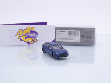 Preview: Minichamps 870010011 # Audi RS6 Avant Baujahr 2019 " dunkelblaumetallic " 1:87