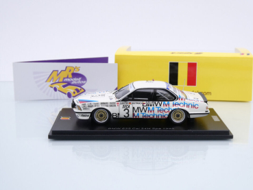 Preview: Spark SB660 # BMW 635 Csi 24h Spa 1985 " BMW M Technic - Johnny Cecotto " 1:43