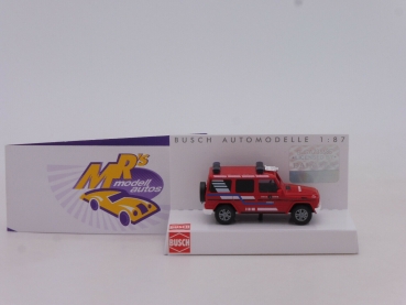 Preview: Busch 51467 # Mercedes Benz G-Klasse " Freiwillige Feuerwehr Taufkirchen " 1:87
