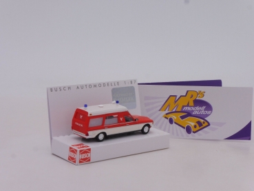 Preview: Busch 52205 # Mercedes Benz VF 123 Miesen Krankenwagen " Falck Dänemark " 1:87
