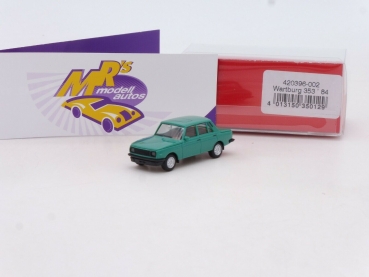 Herpa 420396-002 # Wartburg 353 Limousine Baujahr 1984 " patinagrün " 1:87