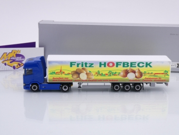 Preview: Herpa 953306 # Scania CR 20 HD Koffer-Sattelzug " Fritz Hofbeck / Sommerfest 2023 " 1:87