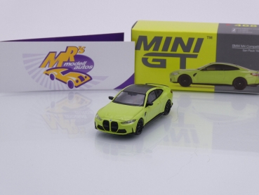 TSM MINI GT MGT00468-L # BMW M4 Competition Coupe (G82) LHD " gelbgrün (San Paulo Yellow) " 1:64