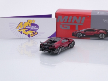 Preview: TSM MINI GT MGT00503-L # Bugatti Divo LHD " rotmetallic-carbon (Red Metallic / Carbon) " 1:64
