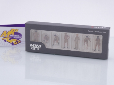 Preview: TSM MINI GT MGTAC17 # 7er Figuren Set in beige " Camel Trophy Crew " 1:64
