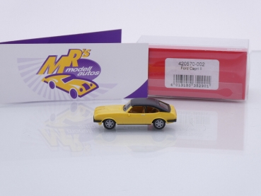 Preview: Herpa 420570-002 # Ford Capri II Coupe " daytonagelb + Vinyldach " 1:87