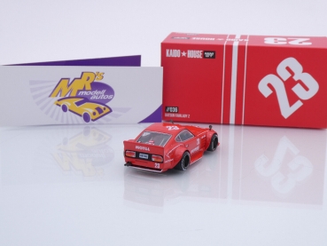 Preview: TSM MINI GT KHMG036 # Datsun Fairlady Z Nr.23 rot-weiß " Motul Version 2 - Kaido House " 1:64