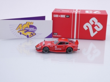 Preview: TSM MINI GT KHMG036 # Datsun Fairlady Z Nr.23 rot-weiß " Motul Version 2 - Kaido House " 1:64