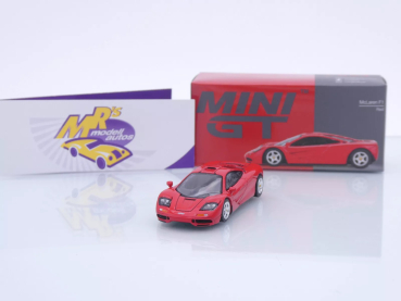 TSM MINI GT MGT00654-L # McLaren F1 LHD " rotmetallic (Red Pearl) " 1:64