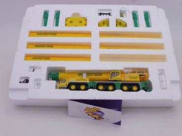 Herpa 312882 # Liebherr LTM 1300-6.2 Mobilkran gelb-grün " HKV Krane " 1:87