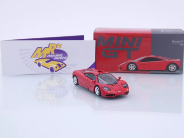 Preview: TSM MINI GT MGT00654-L # McLaren F1 LHD " rotmetallic (Red Pearl) " 1:64