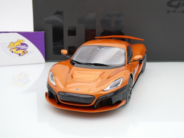 Preview: GT Spirit GT880 # Rimac Nevera Sportwagen Baujahr 2021 " orangemetallic " 1:18