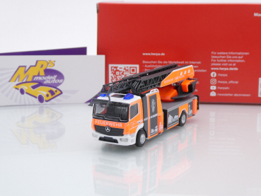 Herpa 097604 # Mercedes-Benz Atego Drehleiter " Feuerwehr Gersthofen " 1:87