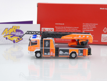 Preview: Herpa 097604 # Mercedes-Benz Atego Drehleiter " Feuerwehr Gersthofen " 1:87