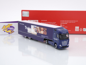 Preview: Herpa 317054 # Mercedes-Benz Actros Gigaspace Koffer-Sattelzug " Lufthansa / Truly Yours " 1:87