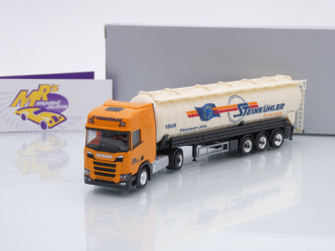 Herpa 953948 # Scania CR 20 HD STR Saugsilo-Sattelzug " Steinkühler " 1:87