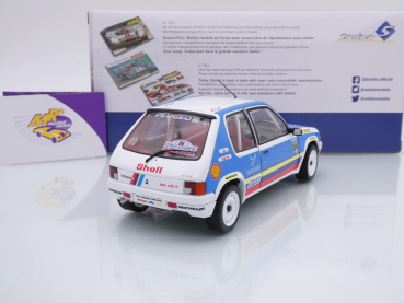 Preview: Solido S1801716 # Peugeot 205 MK1 Nr.80 Rallye Tour de Corse 1992 " blau-weiß " 1:18