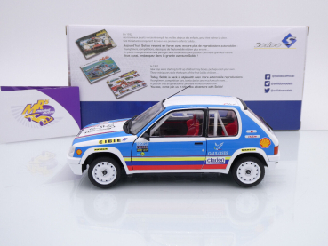 Preview: Solido S1801716 # Peugeot 205 MK1 Nr.80 Rallye Tour de Corse 1992 " blau-weiß " 1:18