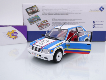 Preview: Solido S1801716 # Peugeot 205 MK1 Nr.80 Rallye Tour de Corse 1992 " blau-weiß " 1:18
