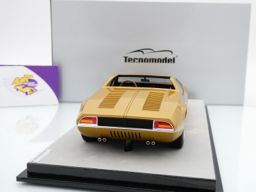 Tecnomodel TM18-269C # De Tomaso Mangusta Spyder Baujahr 1966 " goldmetallic " 1:18