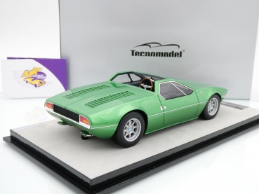 Preview: Tecnomodel TM18-269B # De Tomaso Mangusta Spyder Baujahr 1966 " hellgrünmetallic " 1:18