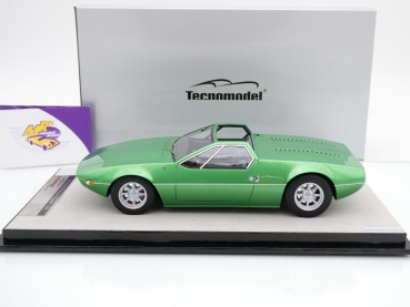 Preview: Tecnomodel TM18-269B # De Tomaso Mangusta Spyder Baujahr 1966 " hellgrünmetallic " 1:18