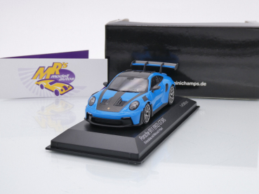 Minichamps 410062107 # Porsche 911 (992) GT3 RS Weissach Paket Baujahr 2023 " rivierablau-carbon " 1:43