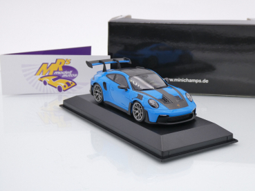 Preview: Minichamps 410062107 # Porsche 911 (992) GT3 RS Weissach Paket Baujahr 2023 " rivierablau-carbon " 1:43