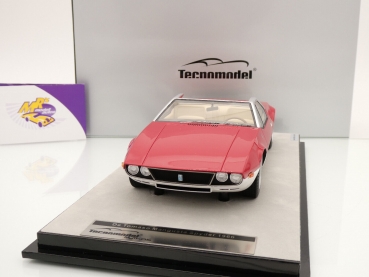 Preview: Tecnomodel TM18-269A # De Tomaso Mangusta Spyder Baujahr 1966 " rot-weiß " 1:18