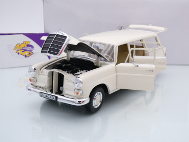 Preview: Norev 183709 # Mercedes-Benz 200 Universal Kombi Baujahr 1966 " cremeweiß " 1:18