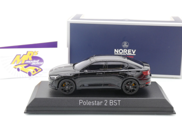 Preview: Norev 872017 # Polestar 2 BST Edition 230 Baujahr 2024 " Space - schwarzmetallic-schwarz " 1:43