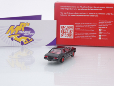 Preview: Herpa 956512 # BMW 6er E24 Baujahr 1975 schwarz-rot " 75 Jahre Herpa " 1:87