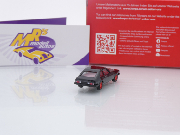Preview: Herpa 956550 # Ford Capri Baujahr 1968 schwarz-rot " 75 Jahre Herpa " 1:87