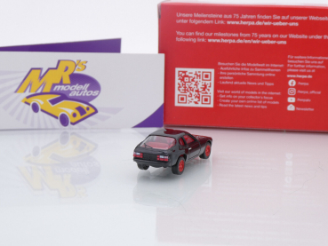 Preview: Herpa 956536 # Porsche 924 Baujahr 1975 schwarz-rot " 75 Jahre Herpa " 1:87