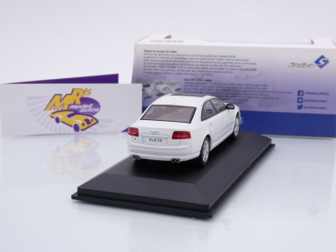 Preview: Solido S4313302 # Audi S8 D3 V10 5.2L Limousine Baujahr 2006 " weiß " 1:43