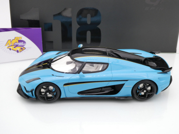 Preview: GT Spirit GT881 # Koenigsegg Regera Baujahr 2018 " hellblaumetallic-schwarz " 1:18