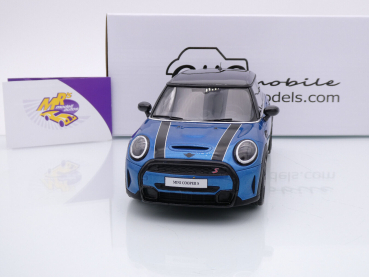 Preview: Ottomobile OT982 # Mini Cooper S Baujahr 2021 " dunkelblaumetallic-schwarz " 1:18