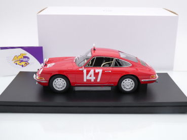 Preview: Matrix 1607-031 # Porsche 911 Nr.147 Klassen Sieger Rallye Monte Carlo 1965 " Herbert Linge - Peter Falk " 1:18