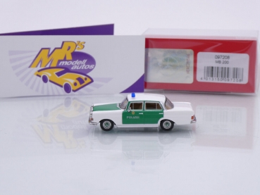Preview: Herpa 097208 # Mercedes-Benz 200 Heckflosse " Polizei Hamburg " 1:87