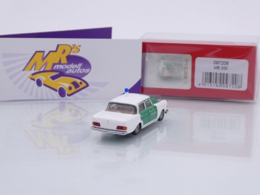 Preview: Herpa 097208 # Mercedes-Benz 200 Heckflosse " Polizei Hamburg " 1:87
