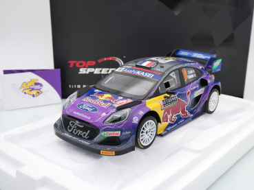 Top Speed TS0468 # Ford Puma Rally1 Nr.19 Winner Rallye Monte Carlo 2022 " Ford M-Sport WRT " 1:18