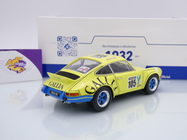 Preview: Solido S1801118 # Porsche 911 RSR Nr.105 Rallye Tour de France Auto 1973 " J-F. Lafosse - J.P. Angoulet " 1:18