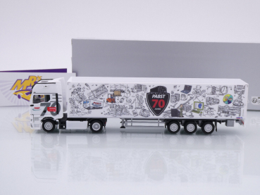 Preview: Herpa 956727 # MAN TGX GX Koffer-Sattelzug " 70 Jahre Pabst " 1:87
