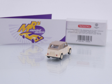 Preview: Wiking 0039 02 # Volkswagen VW 181 Kübelwagen mit Verdeck Baujahr 1969-1980 " elfenbein " 1:87