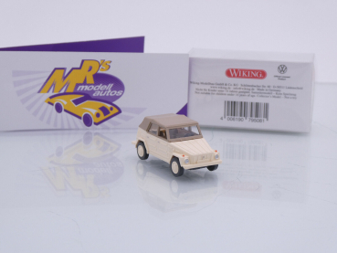 Preview: Wiking 0039 02 # Volkswagen VW 181 Kübelwagen mit Verdeck Baujahr 1969-1980 " elfenbein " 1:87