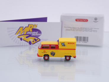 Preview: Wiking 0314 06 # Volkswagen VW Bus T2 Doppelkabine Baujahr 1967-71 " BOSCH Zündkerzen " 1:87