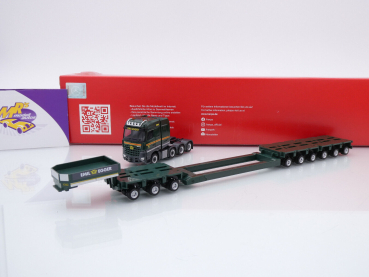 Preview: Herpa 317337 # Mercedes-Benz Arocs 13-achs Tieflade-Sattelzug " Emil Egger " 1:87