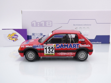 Preview: Solido S1801717 # Peugeot 205 GTI Nr.132 Rallye Monte Carlo 1986 " Damart " 1:18