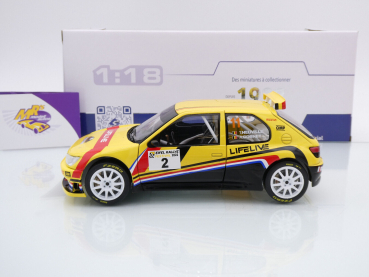 Preview: Solido S1808304 # Peugeot 306 Maxi Nr.2 Eifel Rallye 2022 " A. Cornet - T. Neuville " 1:18