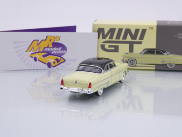 Preview: TSM MINI GT MGT00561-L # Lincoln Capri Coupe Baujahr 1954 LHD " hellgelb-schwarz (Premier Yellow / Black) " 1:64